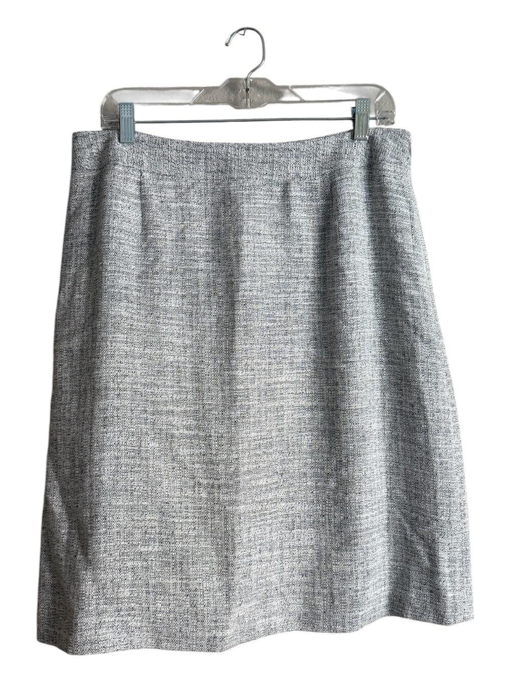 Atelier Women’s Sz Sz 10 Tweed Pencil Skirt Grey White Light Gray Knee Length